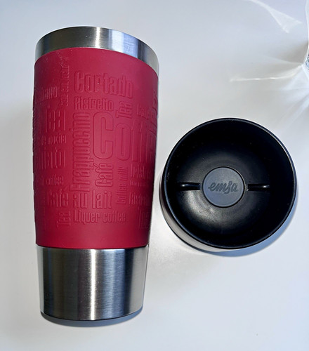 Emsa thermobecher rot silber - emsa, rot/silber